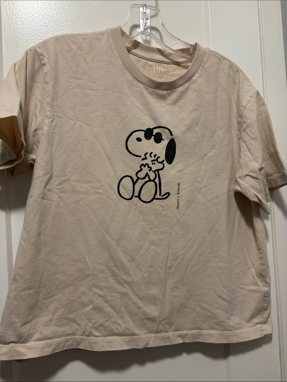 Uniqlo Snoopy Graphic Dog T-Shirt - Beige